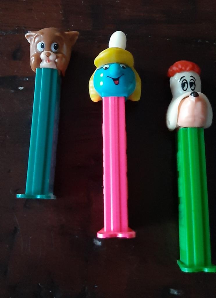 3x Vintage PEZ dispensers uit de jaren '80, Verzamelen, Ophalen of Verzenden, Gebruikt