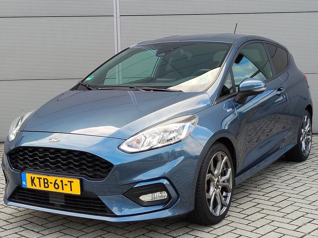 Ford Fiesta 1.0 ST-Line, 1e eig, 17 inch, Climate, Carplay,, Voorwielaandrijving, Euro 6, 580 kg, Blauw