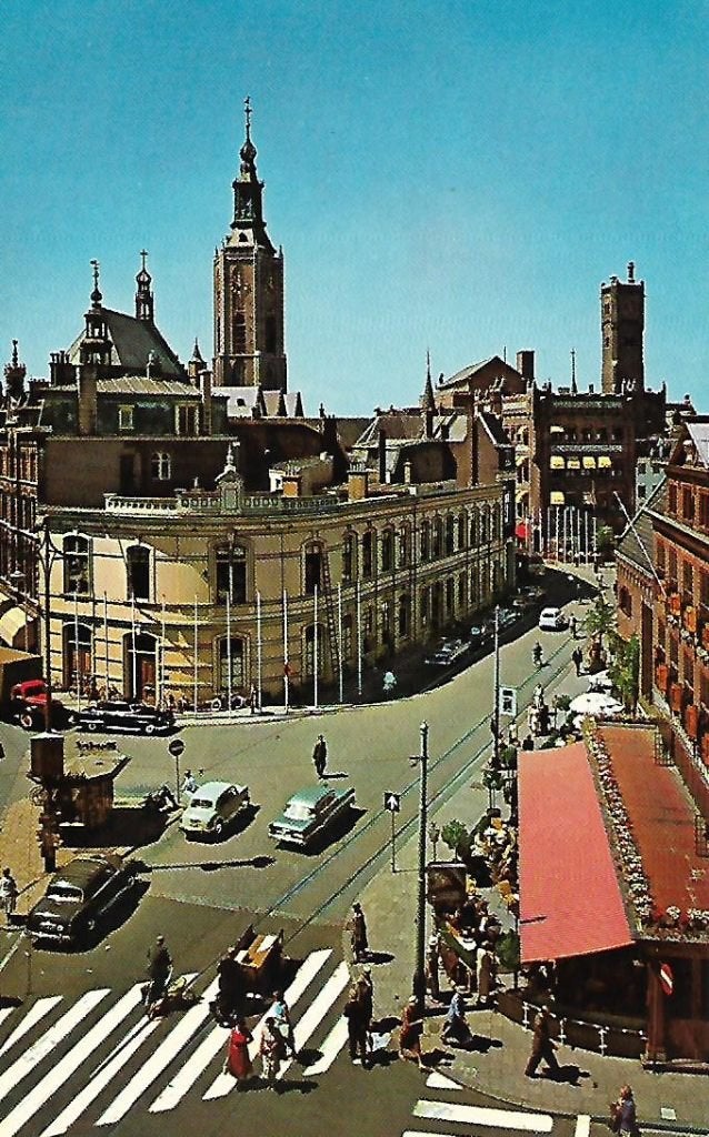 Den Haag- -Groenmarkt met St. Jacobskerk., Verzenden, 1960 tot 1980, Ongelopen, Zuid-Holland