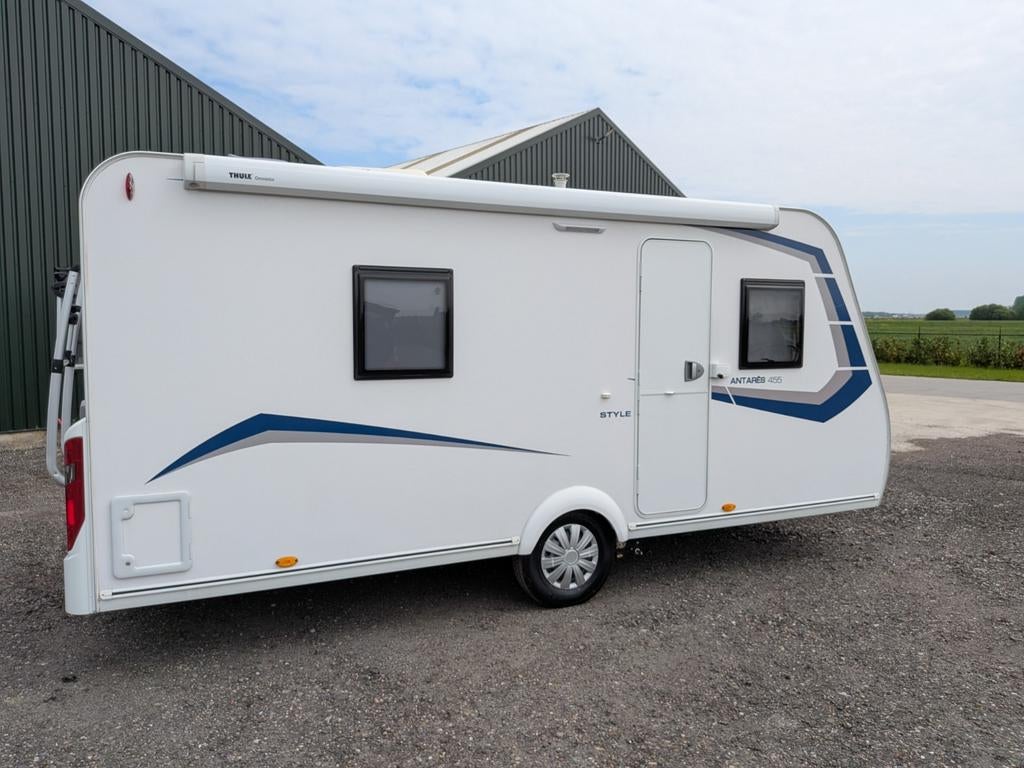 Caravelair Antares 455 Style met mover, dakairco en luifel, Caravans en Kamperen, Vast bed, Rondzit, 750 - 1000 kg, Particulier