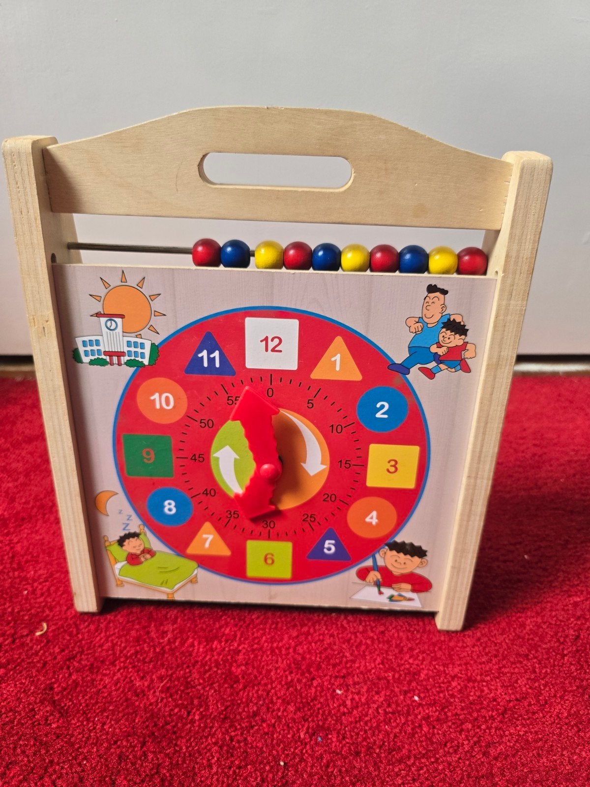 Houten Educatief Speelgoed: Klok, Letters & Cijfers, Ophalen of Verzenden, Gebruikt, Taal en Lezen