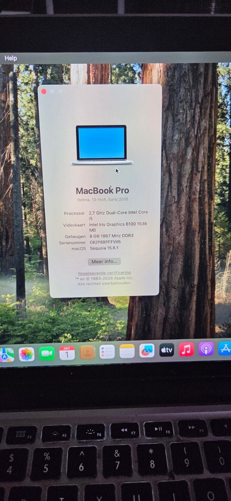 MacBook Pro 13 inch (Early 2015) - 8GB RAM, 256GB SSD, Computers en Software, MacBook Pro, Gebruikt, 256 GB, 2 tot 3 Ghz