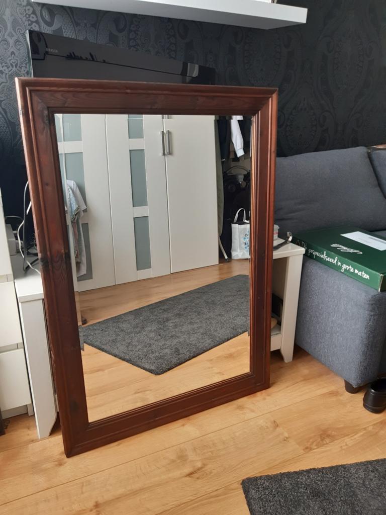 Mooie spiegel, Huis en Inrichting, Woonaccessoires | Spiegels, Ophalen, Rechthoekig