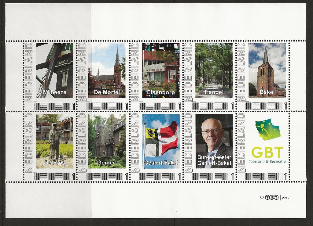 Vel Persoonlijke zegels Gemert/Bakel Toerisme, postfris, Ophalen of Verzenden, Postfris