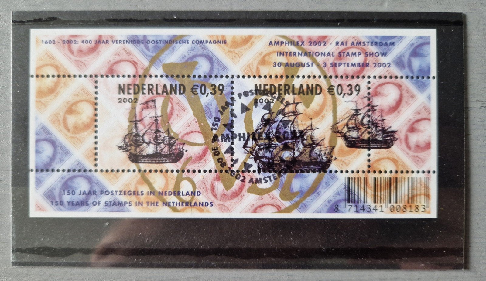 Postzegelvel Nederland 2002 - VOC & 150 Jaar Postzegels, Verzenden, Na 1940, Gestempeld