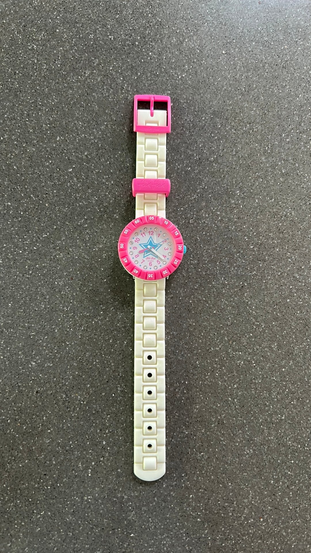 Flikflak kinderhorloge wit/roze, Sieraden, Tassen en Uiterlijk, Horloges | Kinderen, Ophalen, Gebruikt, Roze, Meisje