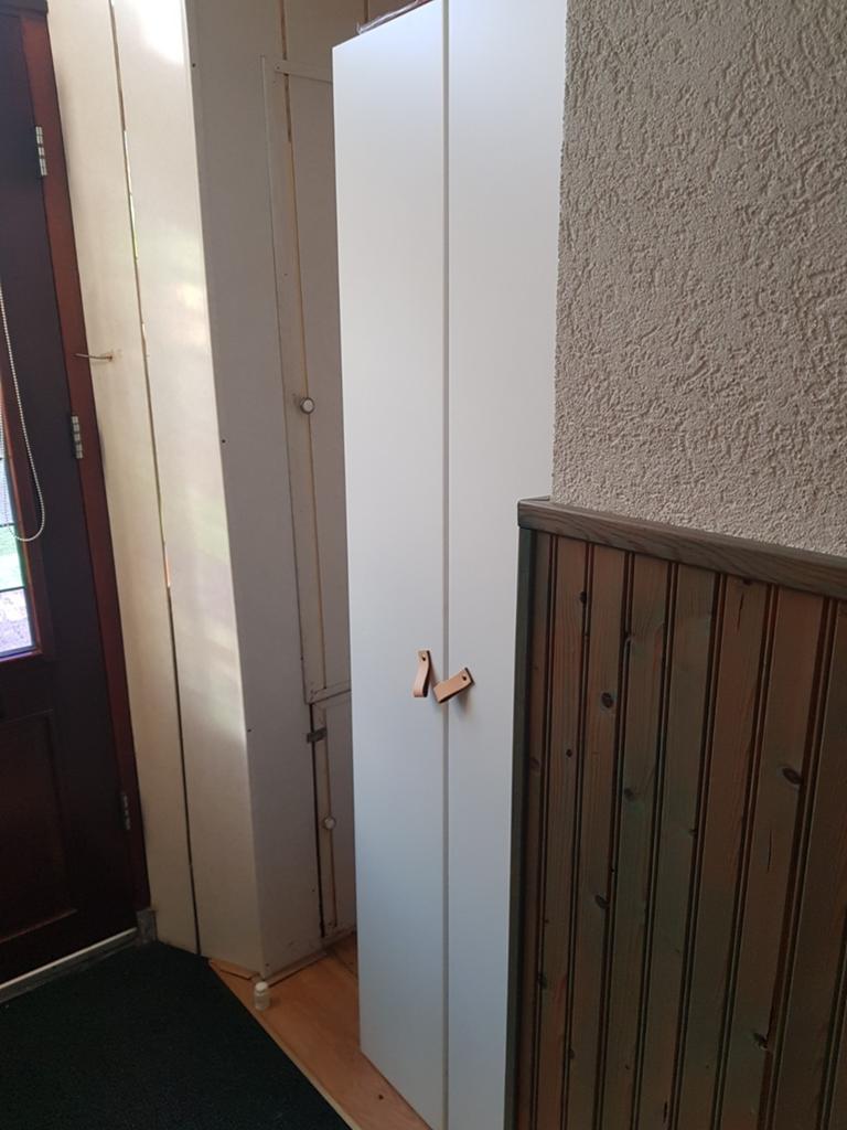 Witte kledingkast, Ophalen, Gebruikt, 50 tot 100 cm, Overige houtsoorten