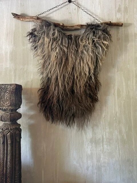 Wandhanger wandkraag schapenvacht diervriendelijk, Wandhanger, Meerkleurig, Nieuw, Natuurlijk materiaal