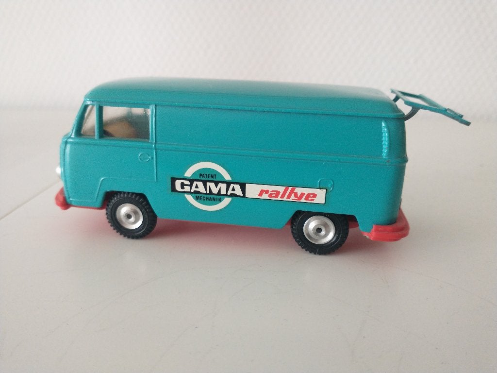 VOLKSWAGEN T2 RALLY SERVICE BUS 1970 GAMA MINI 1/42, Ophalen of Verzenden, Zo goed als nieuw, Auto, Gama