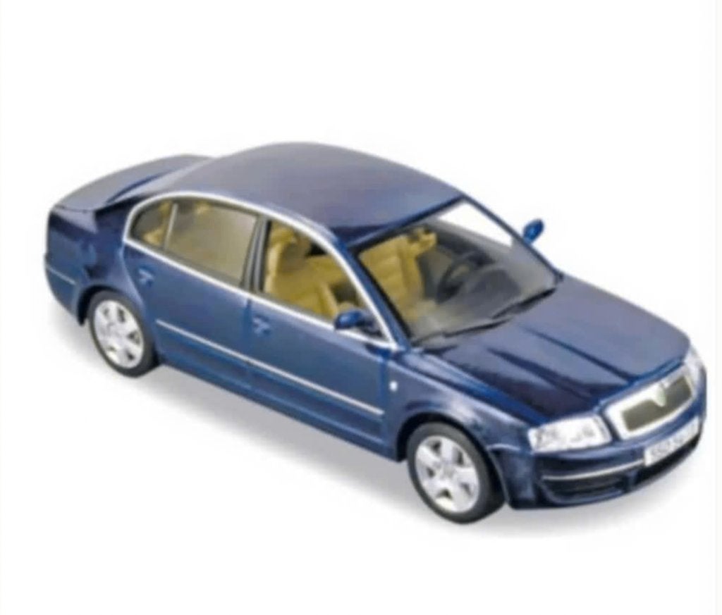 SKODA SUPERB 2004 BLAUW Rschaal 1:43 NOREV ref. 840612, Hobby en Vrije tijd, Modelauto's | 1:43, Ophalen of Verzenden, Nieuw, Auto
