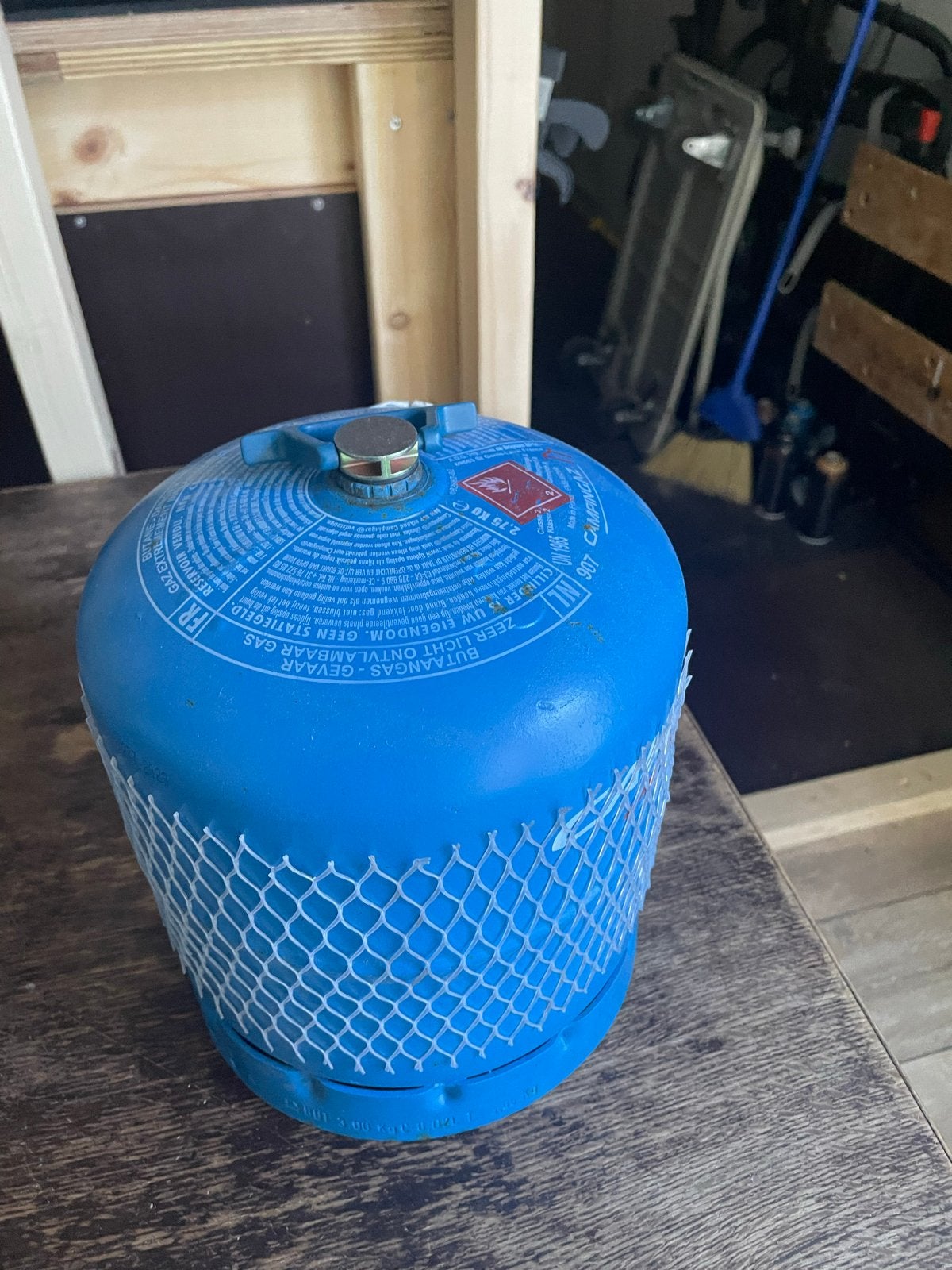 Campingaz 907 gasfles - VOL, Caravans en Kamperen, Ophalen, Gebruikt