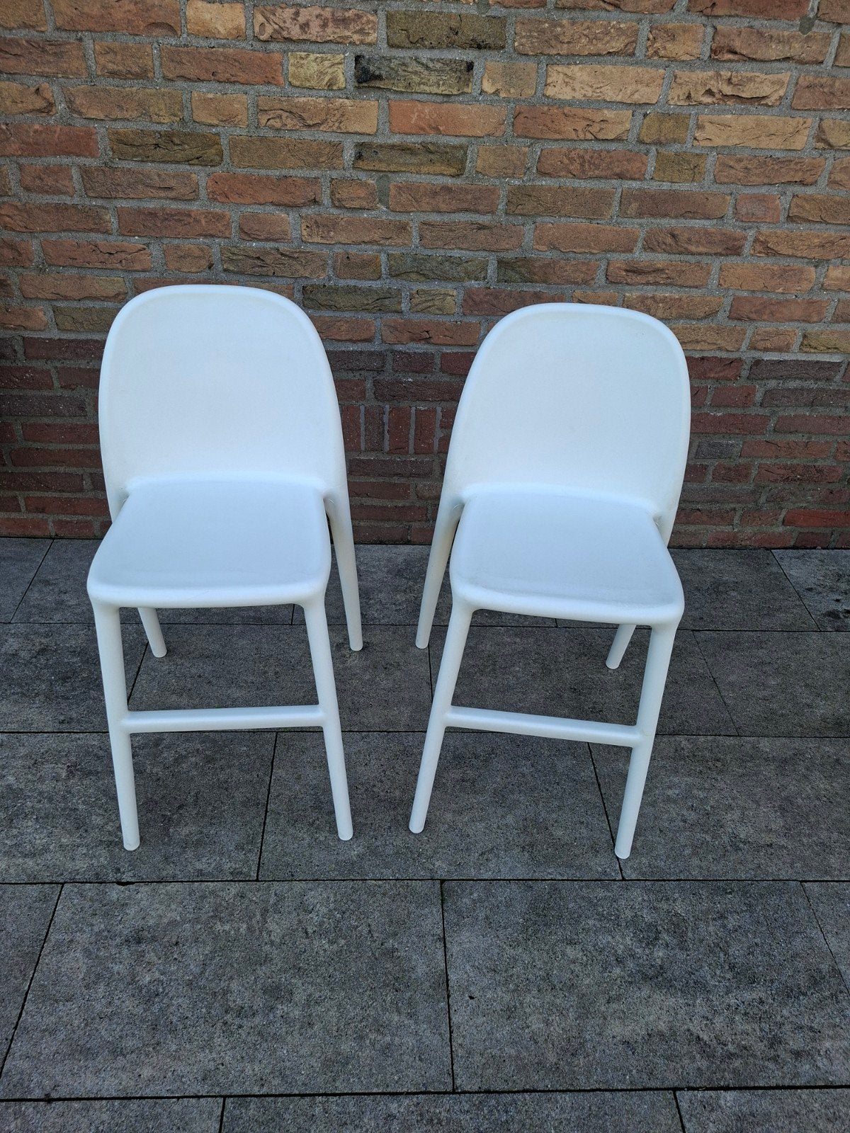 IKEA URBAN barkrukken - Wit (2 stuks), Huis en Inrichting, Ophalen, Kunststof, Gebruikt, Twee
