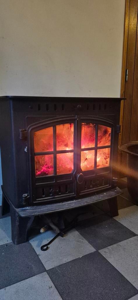 Houtkachel op CV aansluiting.  Merk Hunter., Huis en Inrichting, Kachels, Ophalen, Gebruikt, Hout, Houtkachel