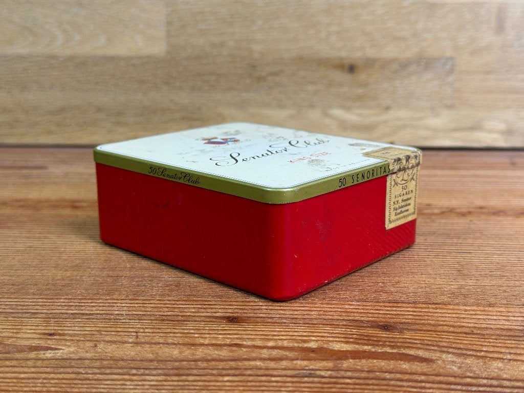 Vintage Senator Club kingsize blikken doos uit Zweden, Verzamelen, Ophalen of Verzenden, Gebruikt, Overige