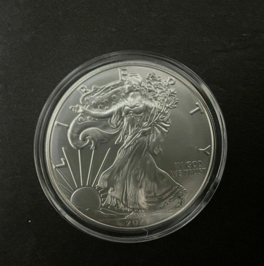 1OZ American eagle 2021, Verzenden, Zilver