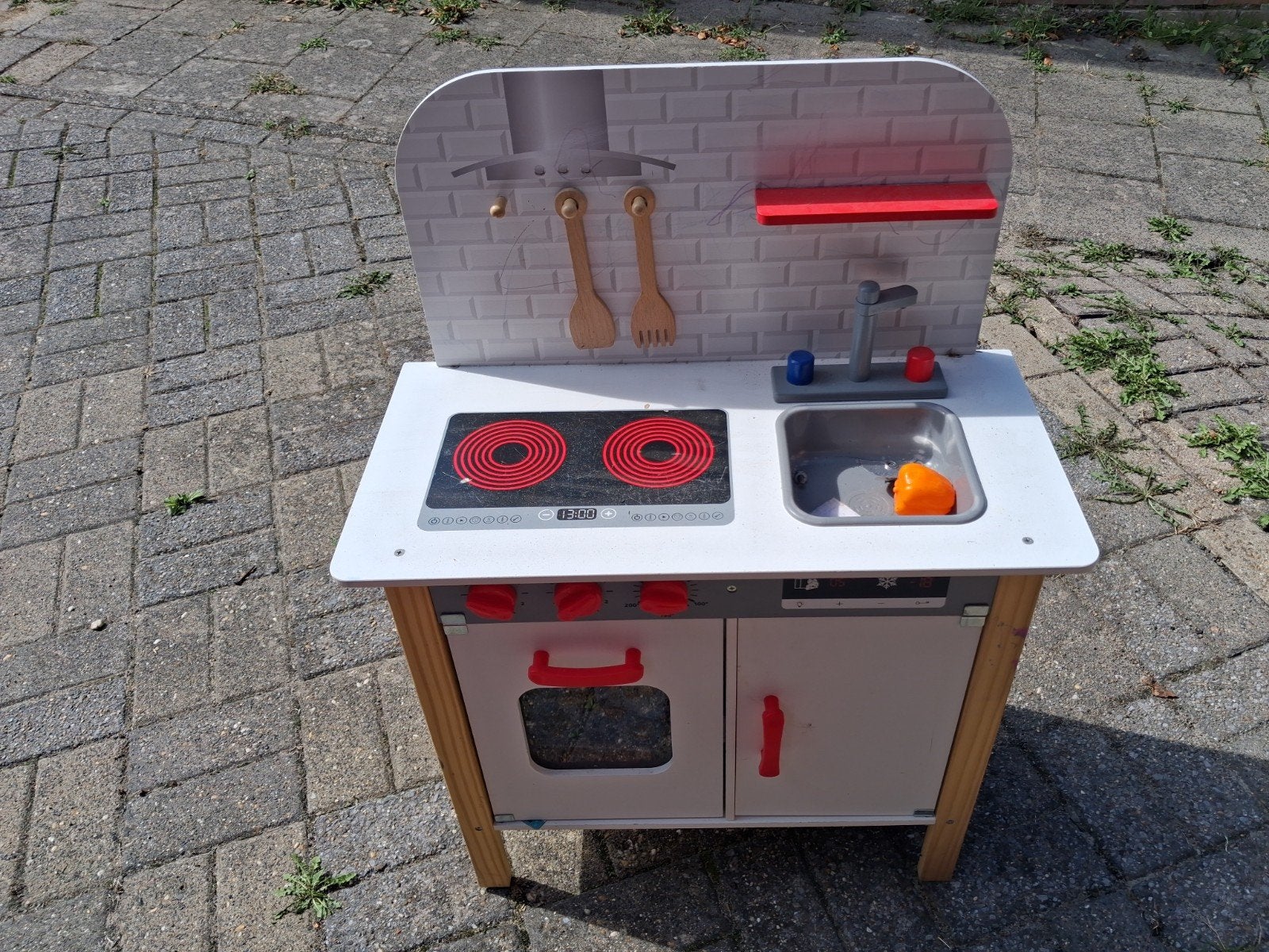 Houten Kinderkeukentje met Accessoires, Ophalen, Gebruikt, Hout, Speelkeuken