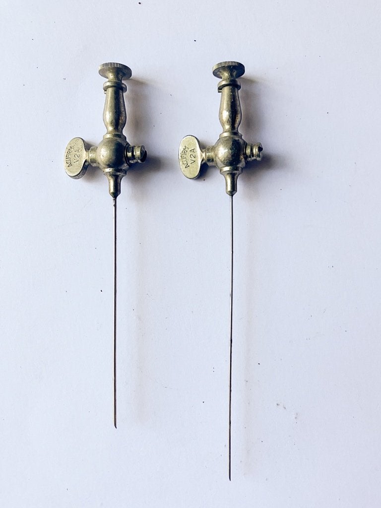 Set 2x vintage medische kanules / Punctienaalden, Ophalen of Verzenden