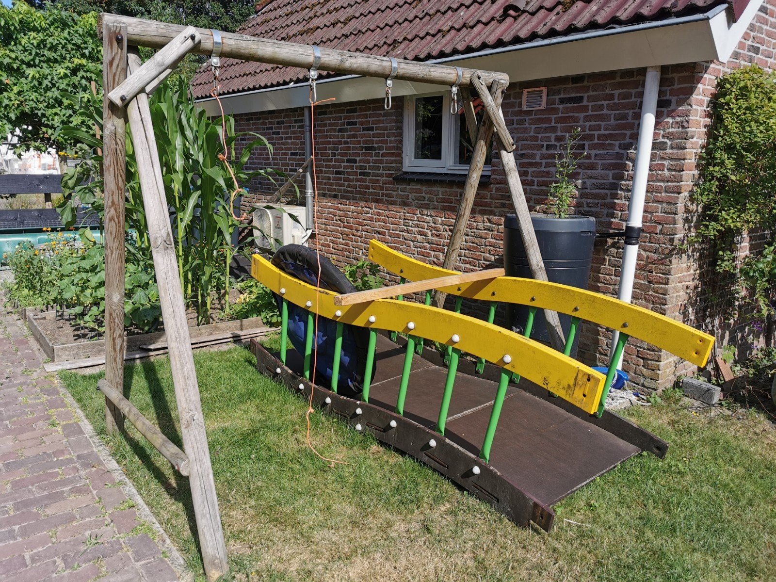 Loopbrug speelhuisje, Ophalen, Gebruikt, Hout