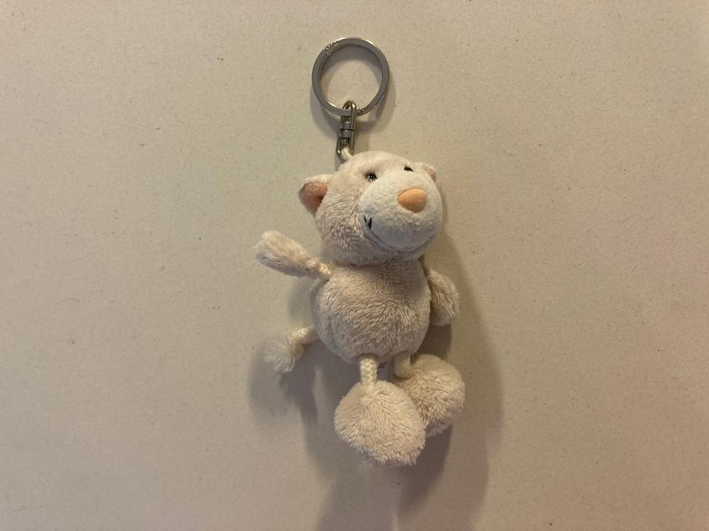 Nici wit beertje knuffel sleutelhanger nette staat!, Ophalen of Verzenden, Zo goed als nieuw, Knuffel of Figuurtje