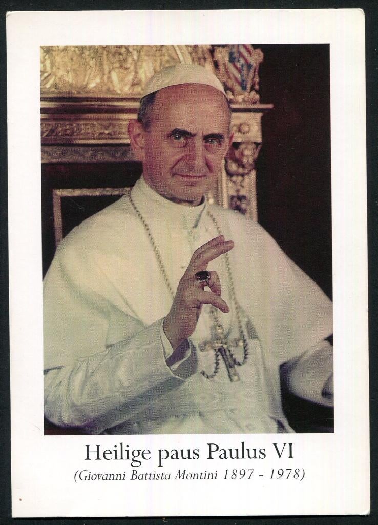 Heilige Paus Paulus VI , Giovanni Battista Montini, Verzamelen, Ophalen of Verzenden, 1960 tot 1980, Ongelopen, Overige thema's