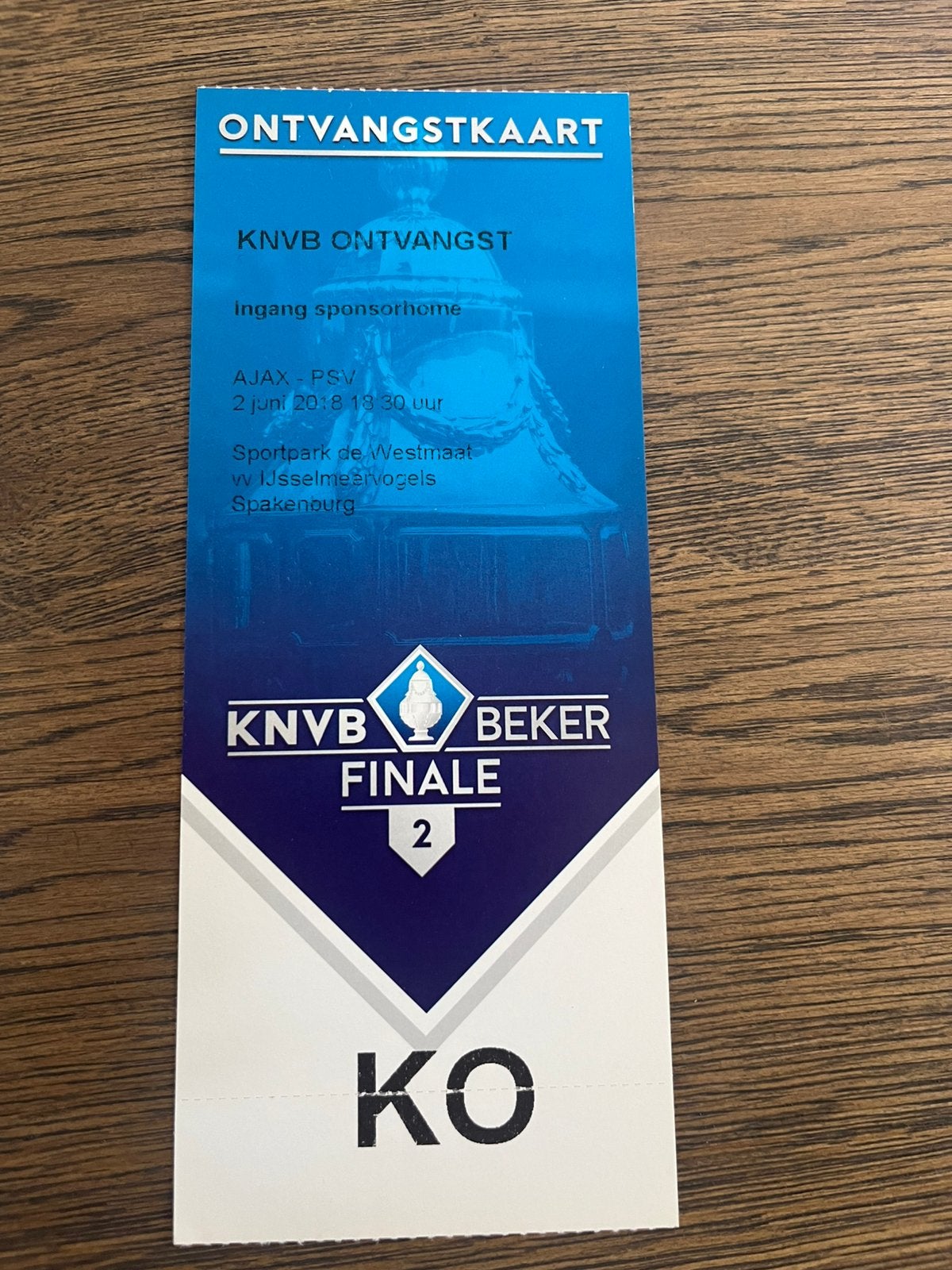 TICKET AJAX-PSV BEKERFINALE VROUWEN 2018, Ophalen of Verzenden, Zo goed als nieuw, Ajax, Overige typen