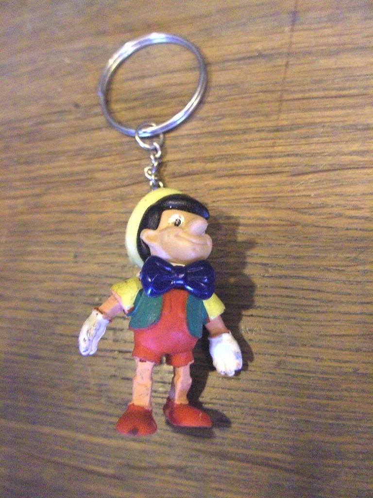 Sleutelhanger met Disney's Pinokkio, Ophalen of Verzenden, Peter Pan of Pinokkio, Gebruikt, Beeldje of Figuurtje