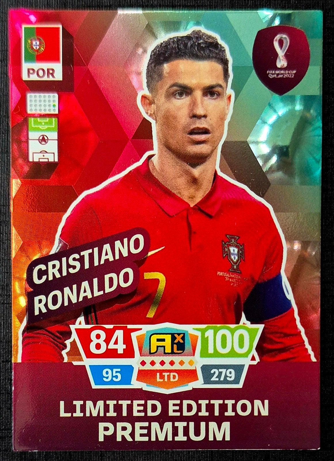 Panini Limited Edition Premium Cristiano Ronaldo - Portugal, Ophalen of Verzenden, Zo goed als nieuw, Buitenlandse clubs, Poster, Plaatje of Sticker
