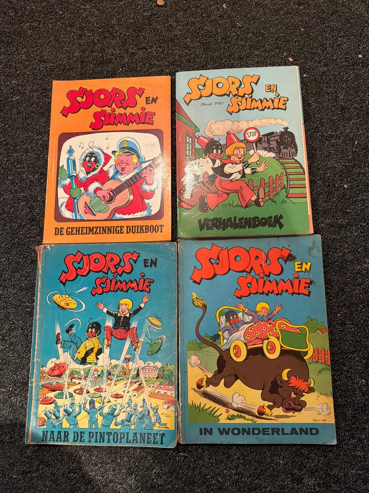Sjors en Sjimmie - 4 vintage stripboeken, Meerdere stripboeken, Ophalen, Gelezen
