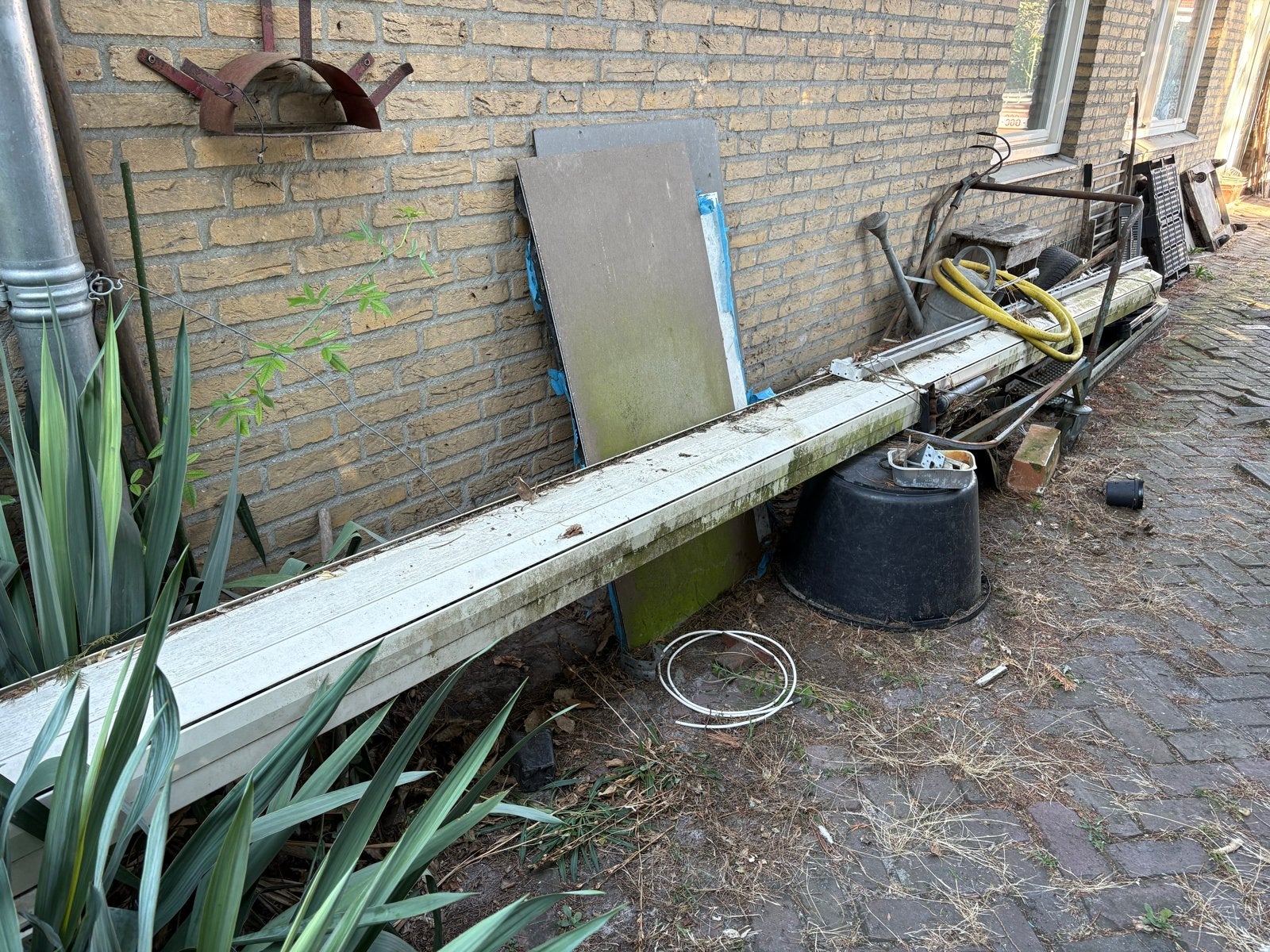 Oude zonwering/rolluik onderdelen, Gebruikt, Wit, Ophalen of Verzenden, 200 cm of meer