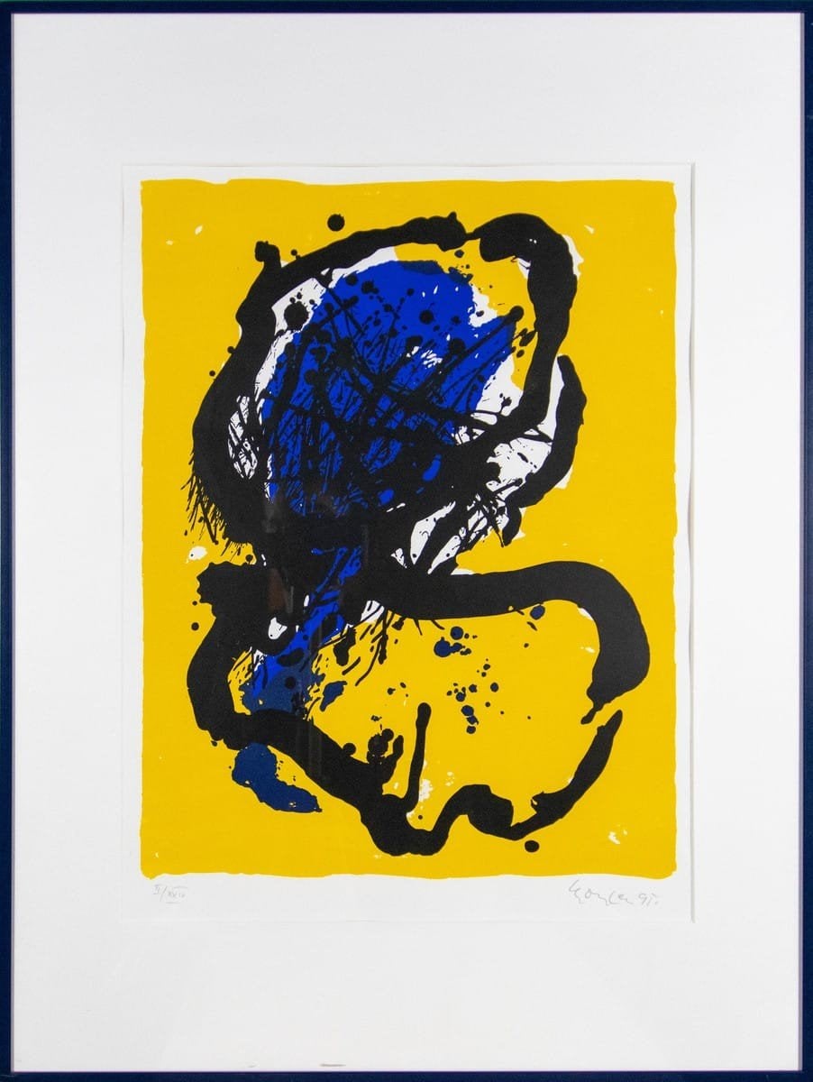 Heinz Bohlen - Abstracte Zeefdruk (Gesigneerd en Genummerd), Ophalen of Verzenden