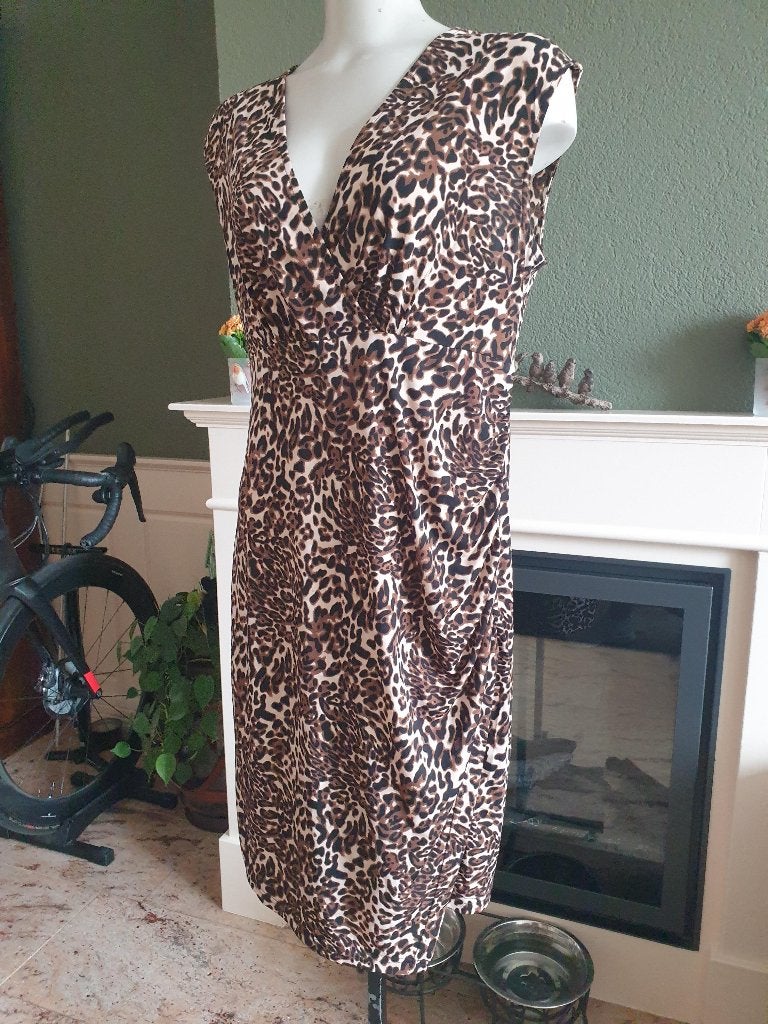 Bodyflirt fantastisch luipaard jurk 40 42 M, Maat 38/40 (M), Bruin, Verzenden, Zo goed als nieuw
