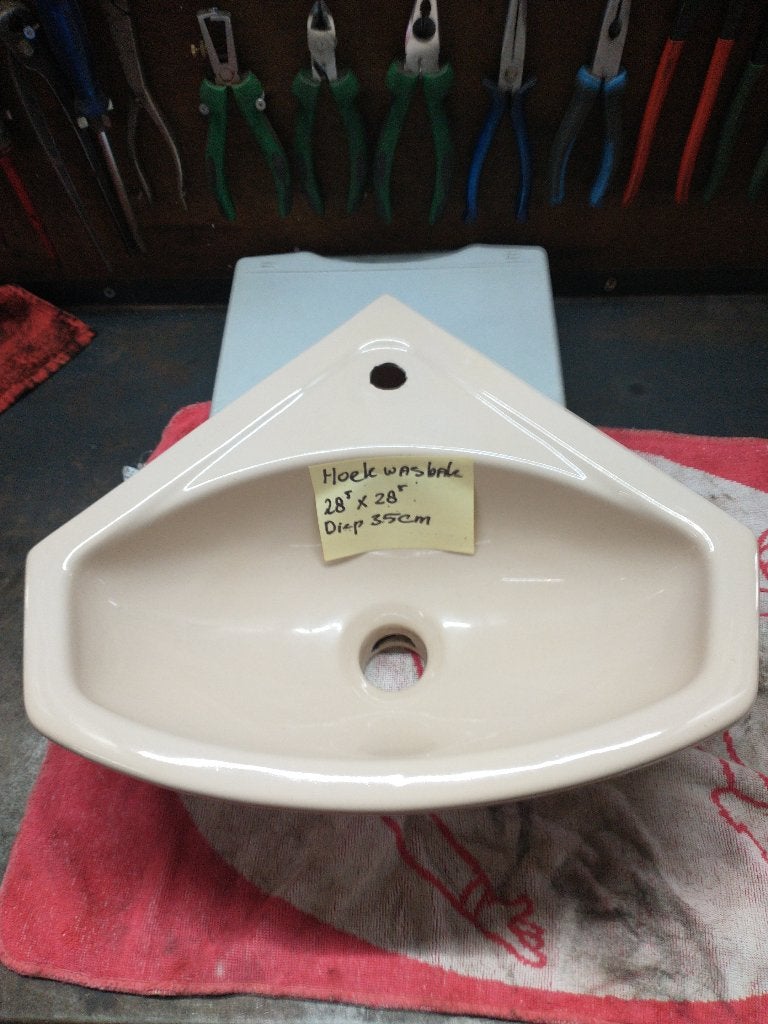 Hoek wastafel, Doe-het-zelf en Verbouw, Sanitair, Ophalen, Zo goed als nieuw, Steen, Wastafel