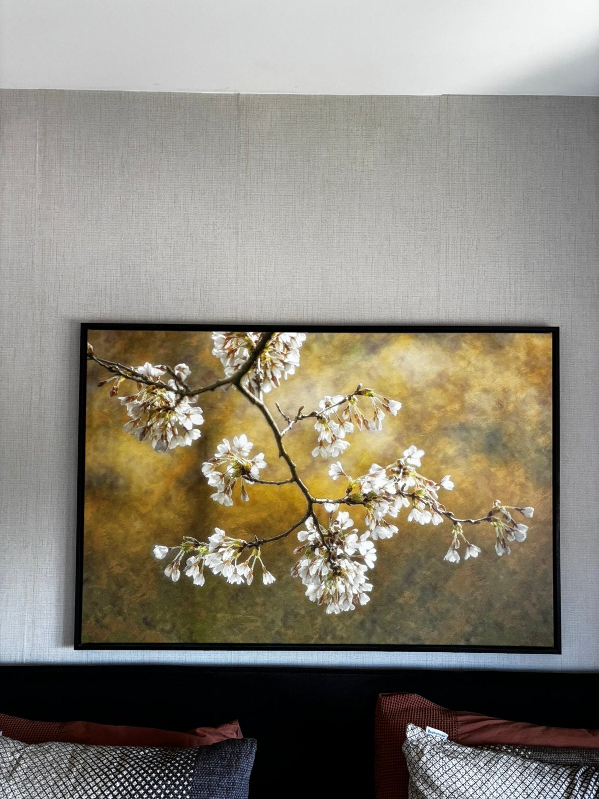 Schilderij van werk aan de muur, Antiek en Kunst, Ophalen
