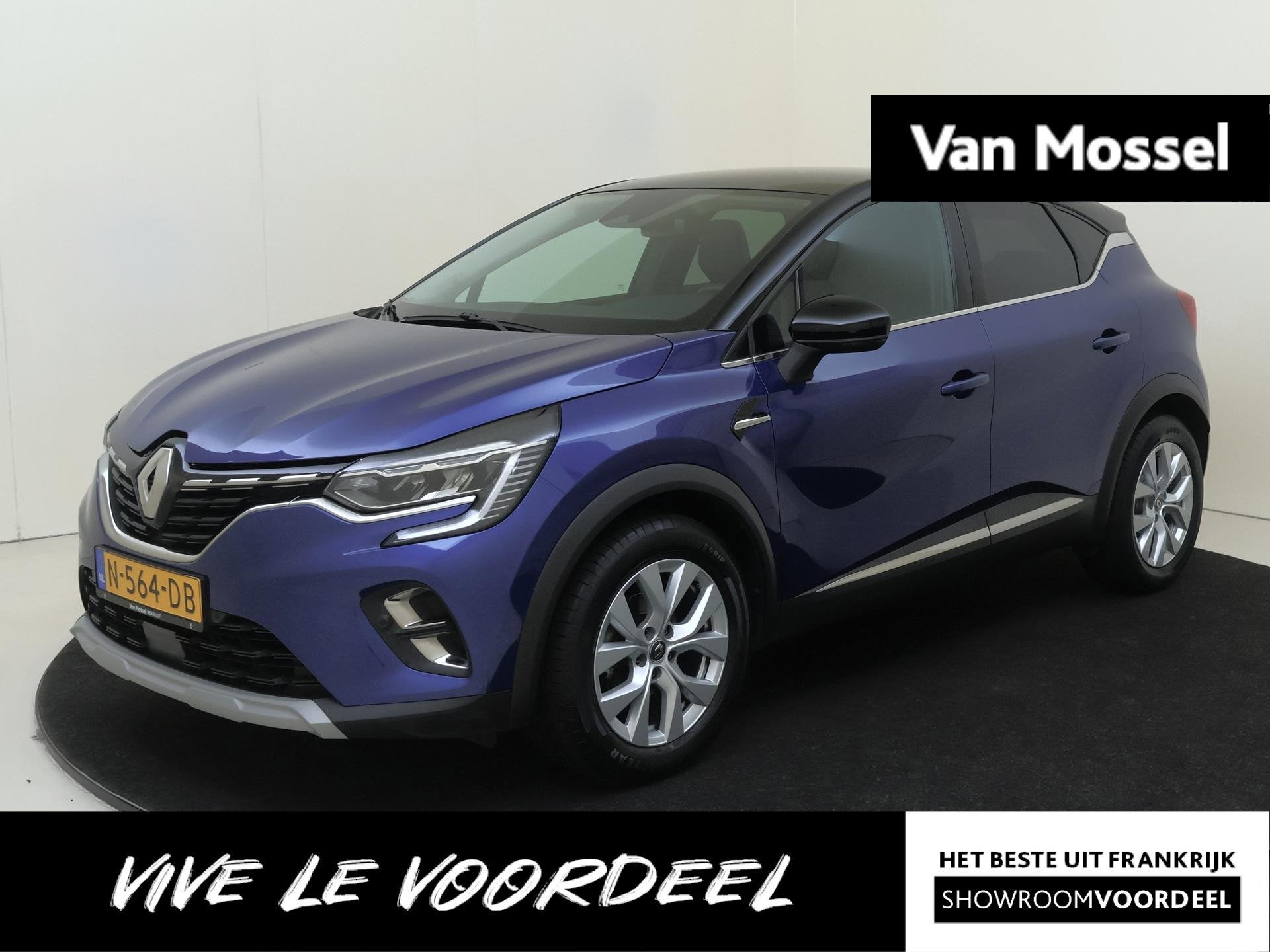 Renault Captur 1.0 TCe90 Intens | Navigatie | Parkeersensore, Auto's, Voorwielaandrijving, Dealer onderhouden, Euro 6, Blauw