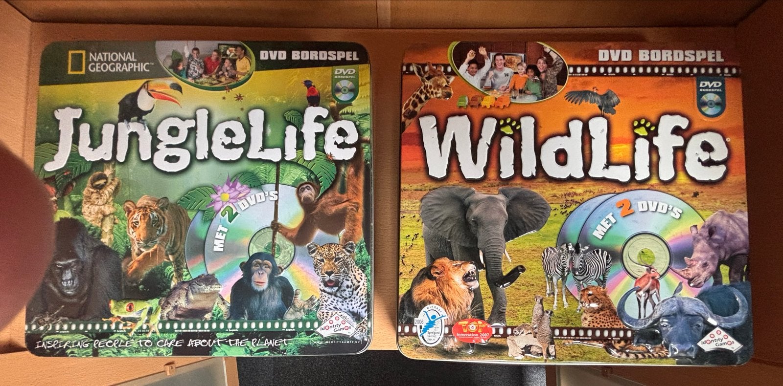 National Geographic JungleLife & WildLife DVD Bordspellen, Hobby en Vrije tijd, Ophalen, Zo goed als nieuw