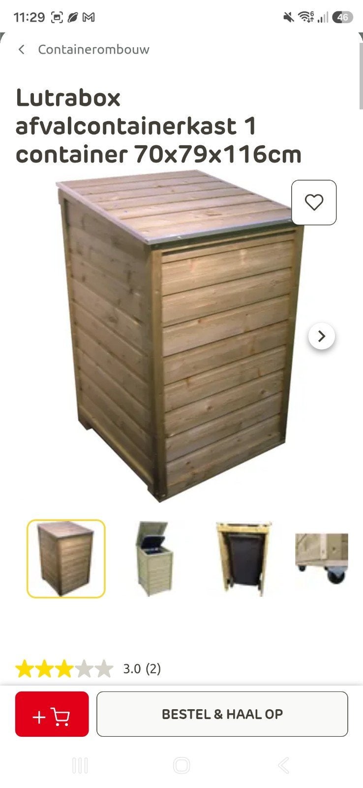 box voor container nieuw in doos, Ophalen, Nieuw, Hout, Containerberging