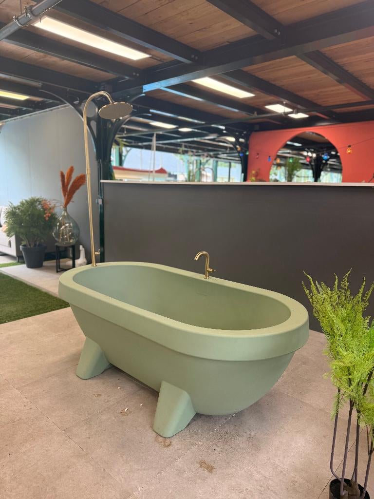 Gardentub | Buitenbad 194x94 cm | Mat Lime, Ophalen, Zo goed als nieuw, Bad