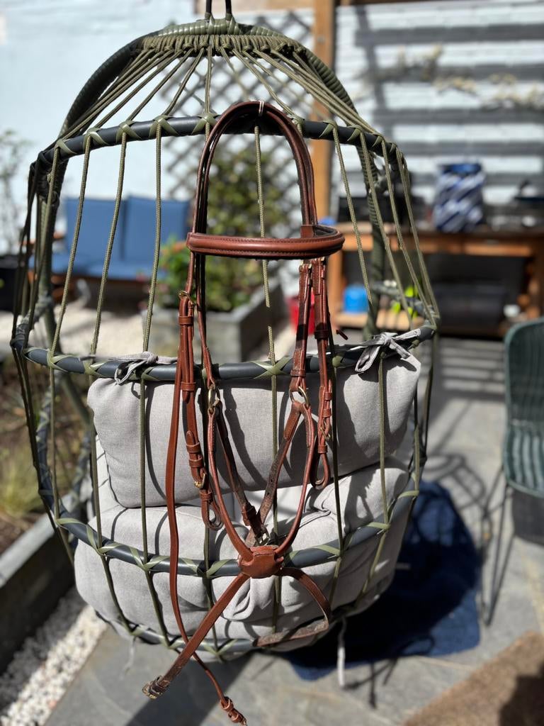 Bruin Mexicaans Hoofdstel Cob, Dieren en Toebehoren, Paarden en Pony's | Hoofdstellen en Tuigage, Verzenden, Zo goed als nieuw