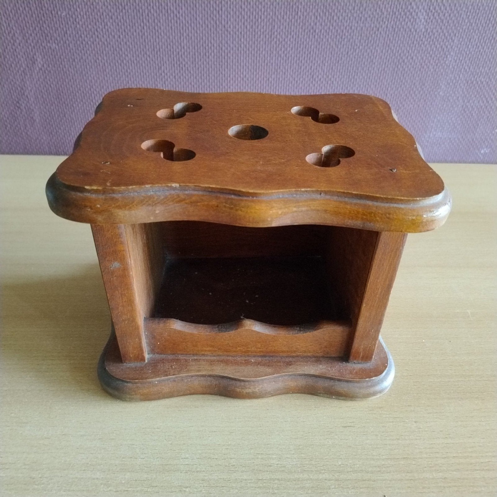 Vintage houten paraplu houder, Ophalen, Gebruikt, Bruin, Vintage