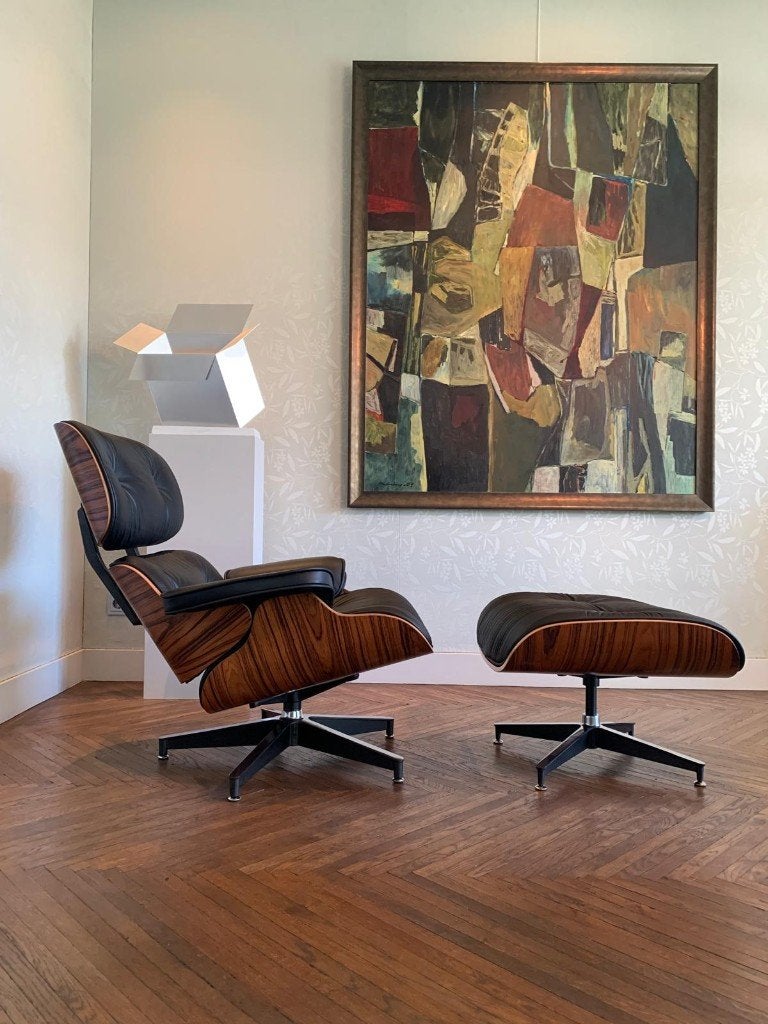 Eames Lounge Chair | Ottoman, Huis en Inrichting, Ophalen of Verzenden, 125 cm of meer