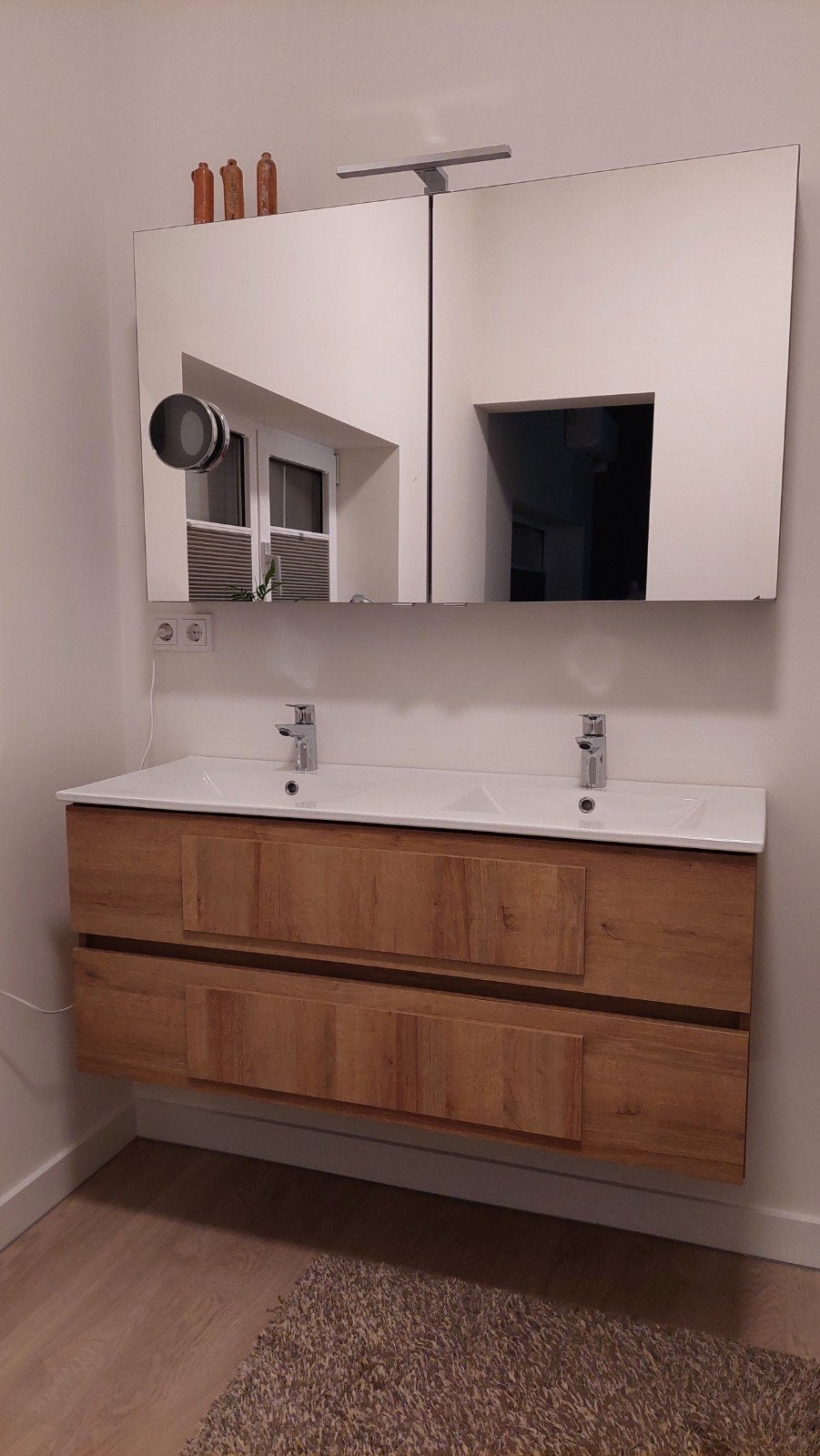 Complete luxe badkamermeubel 120cm, warm eiken, Huis en Inrichting, Ophalen, 100 tot 150 cm, Nieuw, Minder dan 100 cm