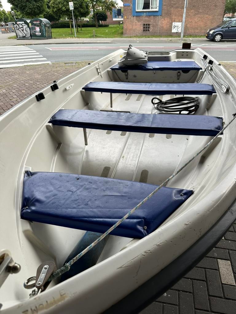 visboot Terhi 440 met Yamaha 9.9, Watersport en Boten, Vis- en Consoleboten, Gebruikt, Tot 10 pk, Ophalen of Verzenden, 3 tot 6 meter