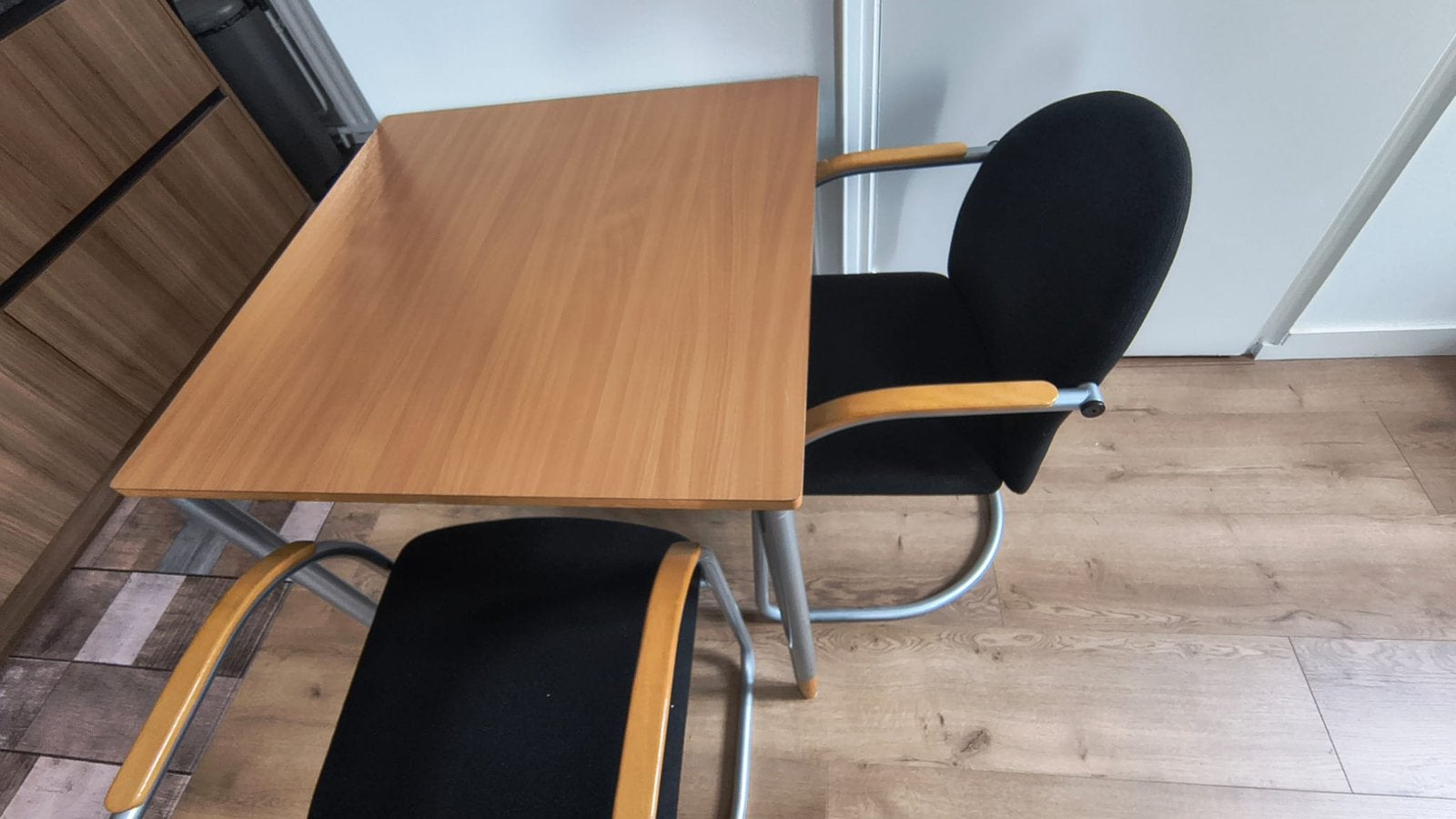 Tafel plus vier stoelen, Ophalen, Gebruikt, Vierkant, Minder dan 50 cm