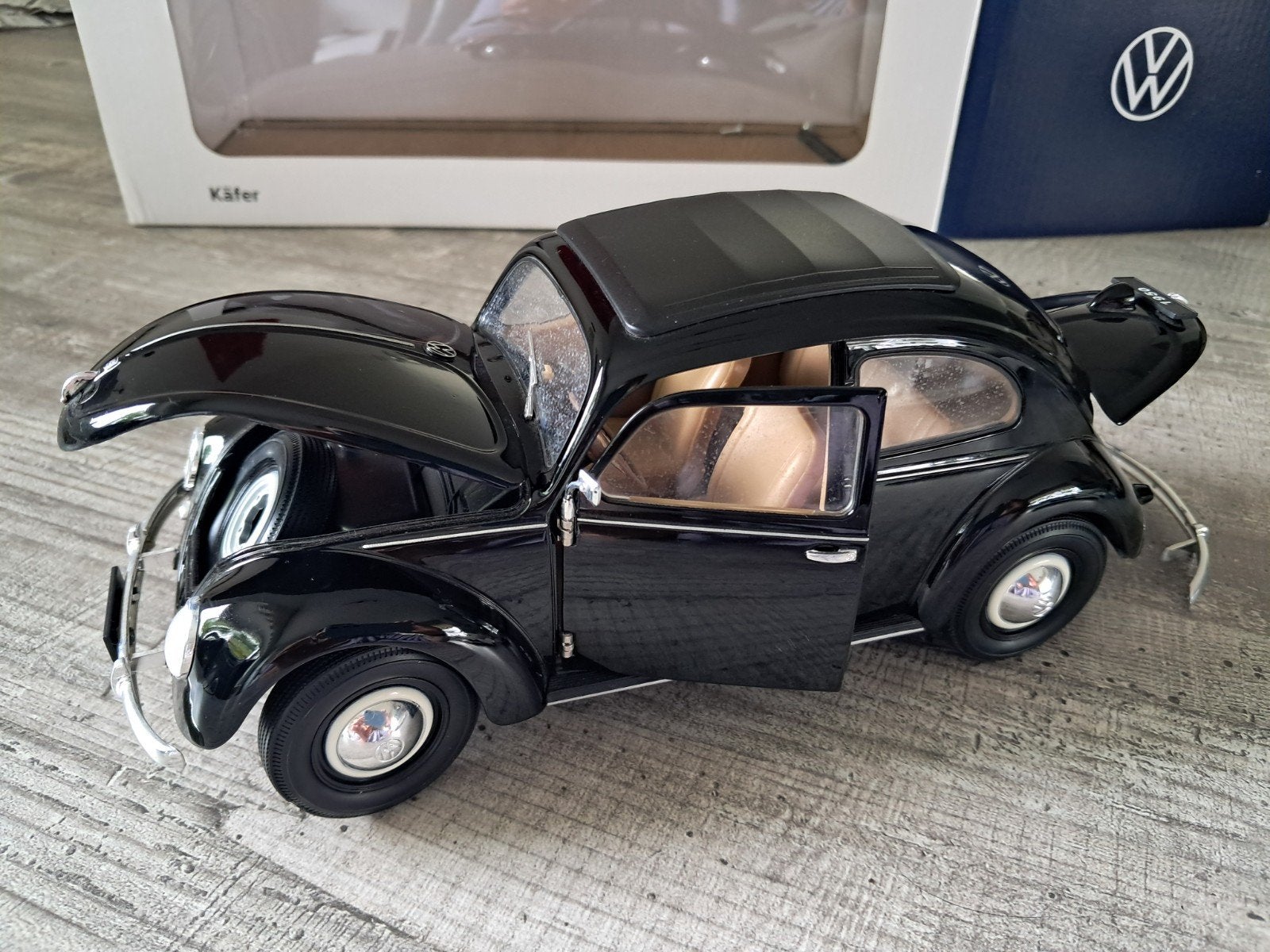 Volkswagen Kever 1950 modelauto - Zwart, Gebruikt, Auto, Groter dan 1:32, Ophalen
