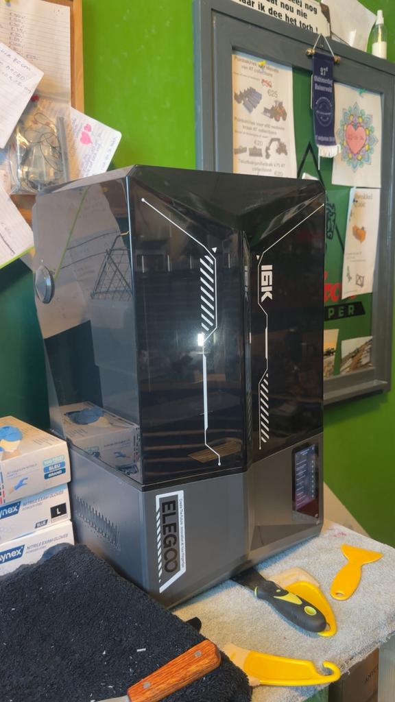 Elegoo saturn 4 16k resin printer + wash&cure, Computers en Software, 3D Printers, Ophalen, Gebruikt, Ingebouwde Wi-Fi, Resin/Hars