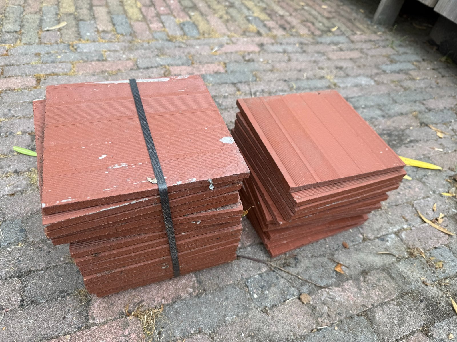 Rode terrastegels - Gebruikt, Ophalen, Overige materialen, Gebruikt, 20 tot 40 cm