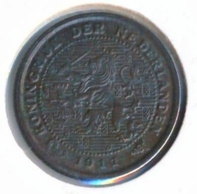 Nederland 1/2 Cent 1911 Wilhelmina, Postzegels en Munten, Ophalen of Verzenden, Koningin Wilhelmina, Overige waardes, Losse munt