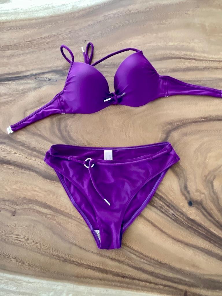 J411 Marlies Dekkers mt. 75C push-up bikini paars maat 36/38, Marlies Dekkers, Paars, Ophalen of Verzenden, Zo goed als nieuw