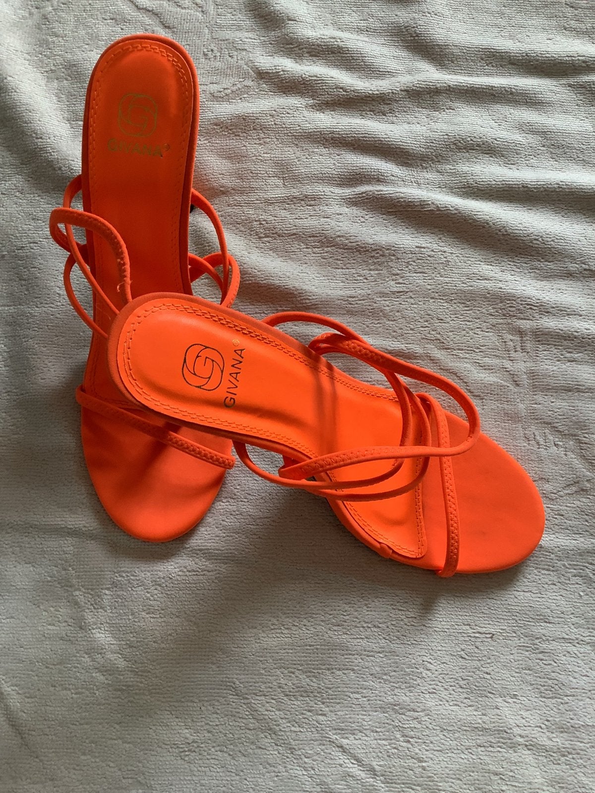 Neon Oranje Givana Sandalen met Hak - Maat 38 nieuw, Kleding | Dames, Nieuw, Oranje, Sandalen of Muiltjes, Ophalen of Verzenden