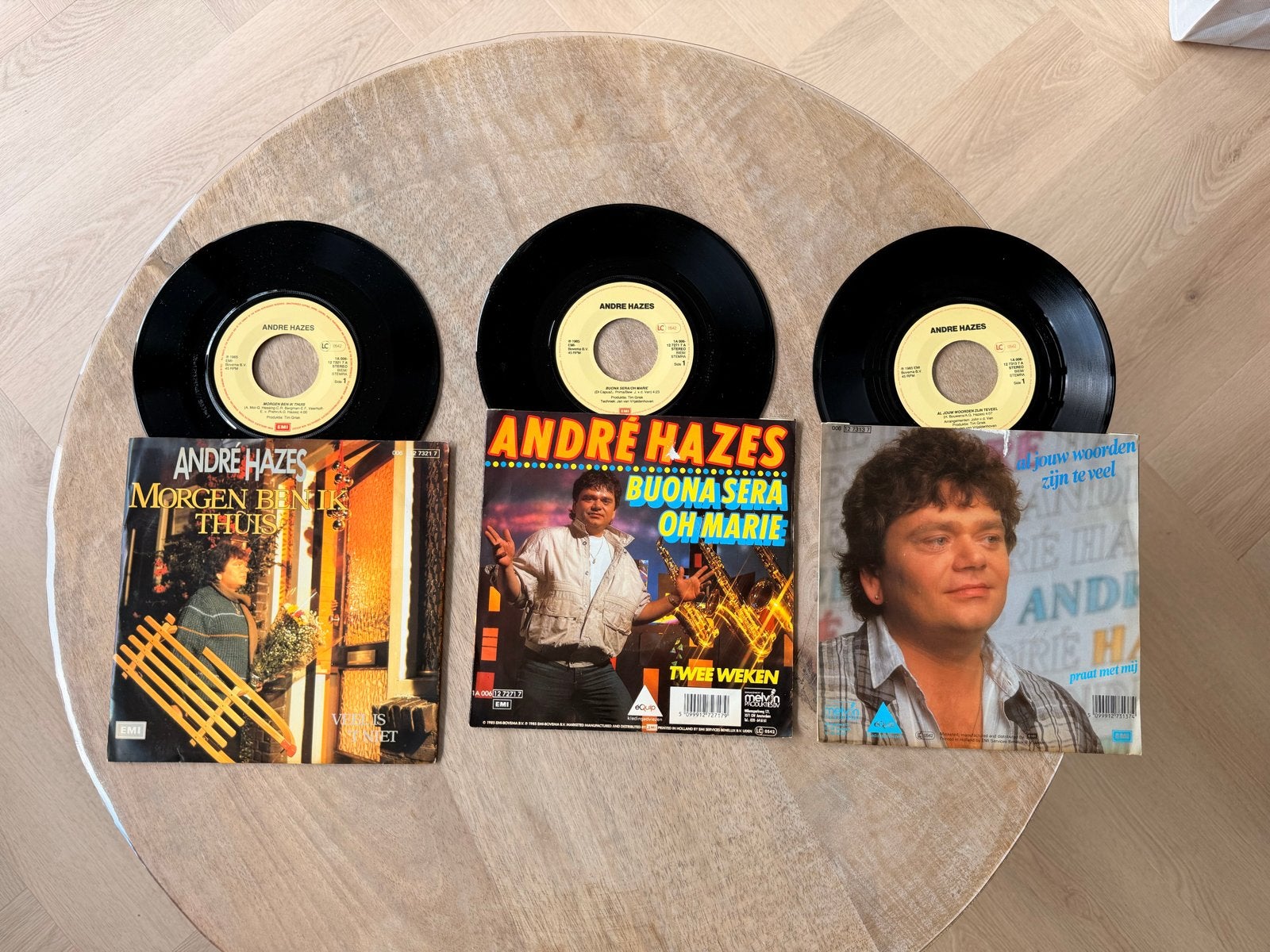 André Hazes Singles Collectie: 3 Gebruikte 7 inch Vinylplate, Cd's en Dvd's, Vinyl Singles, Gebruikt, 7 inch, Ophalen of Verzenden